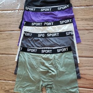 Sport Men's Boxer Briefs - Black, Purple, White, Gray, Green